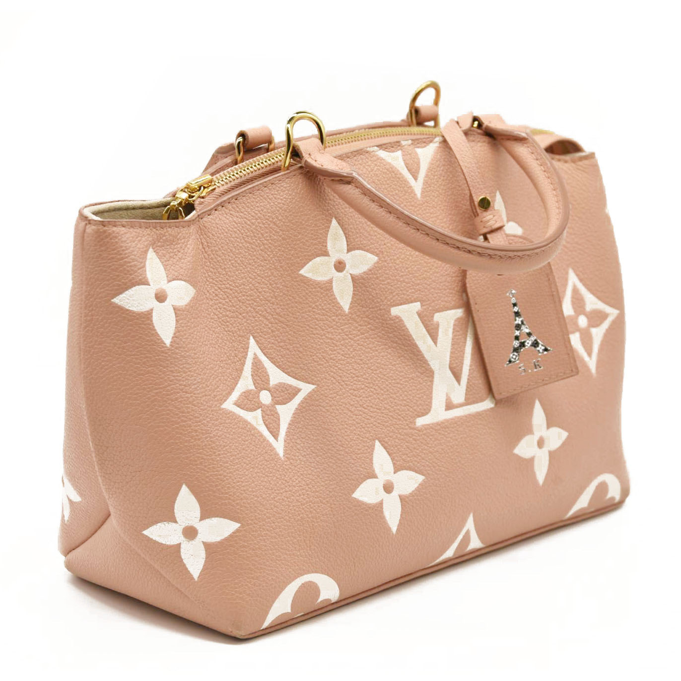 Louis Vuitton  Empreinte Monogram Giant Petit Palais Rose Trianon Creme RFID