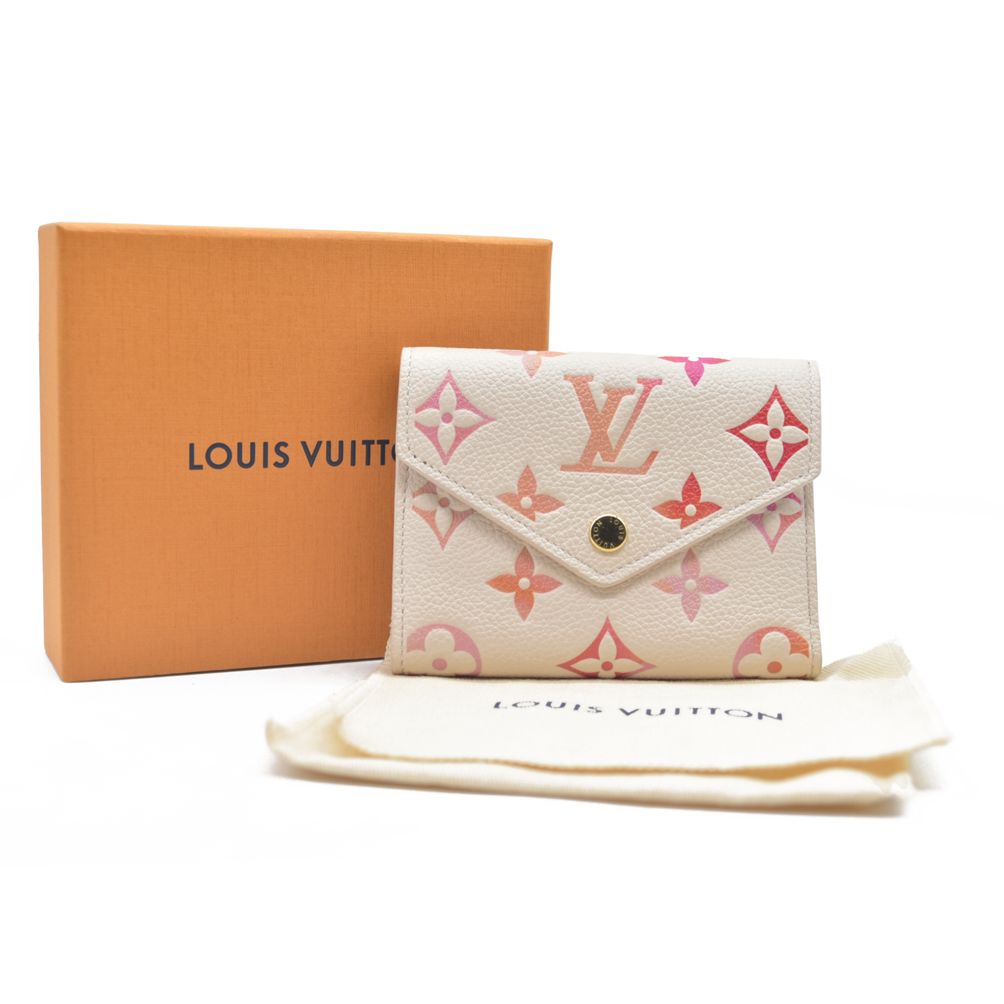 $840 Louis Vuitton Empreinte Victorine Wallet Sunrise Aquarelle 2024