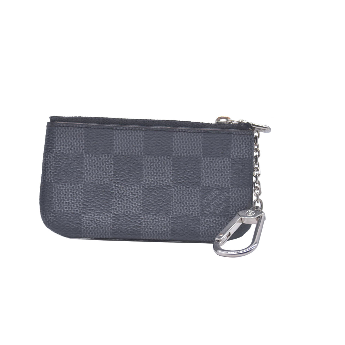 $355 Louis Vuitton  Damier Graphite Canvas Pochette Cles Key Pouch CONSIGNMENT