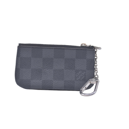 $355 Louis Vuitton  Damier Graphite Canvas Pochette Cles Key Pouch CONSIGNMENT