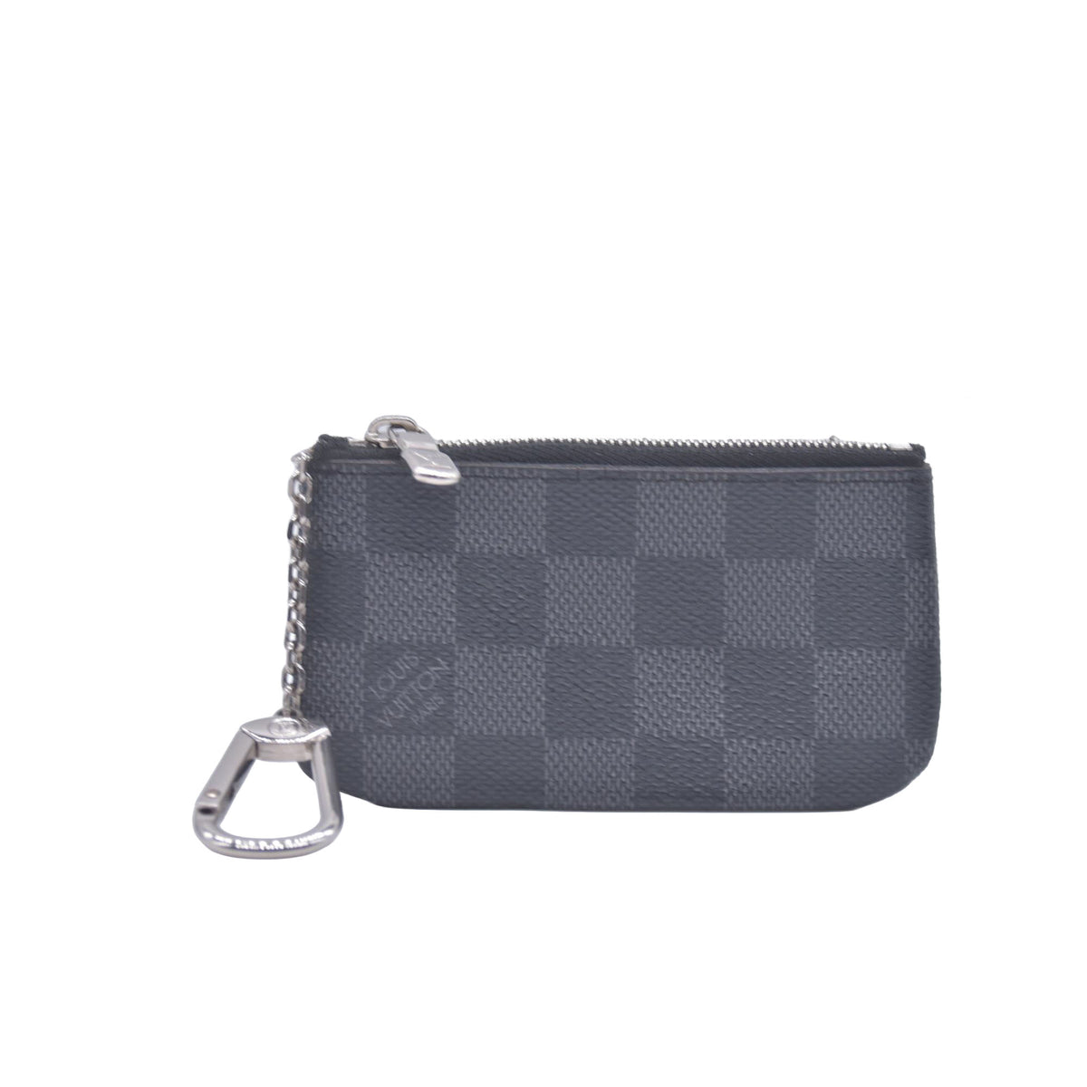 $355 Louis Vuitton  Damier Graphite Canvas Pochette Cles Key Pouch CONSIGNMENT