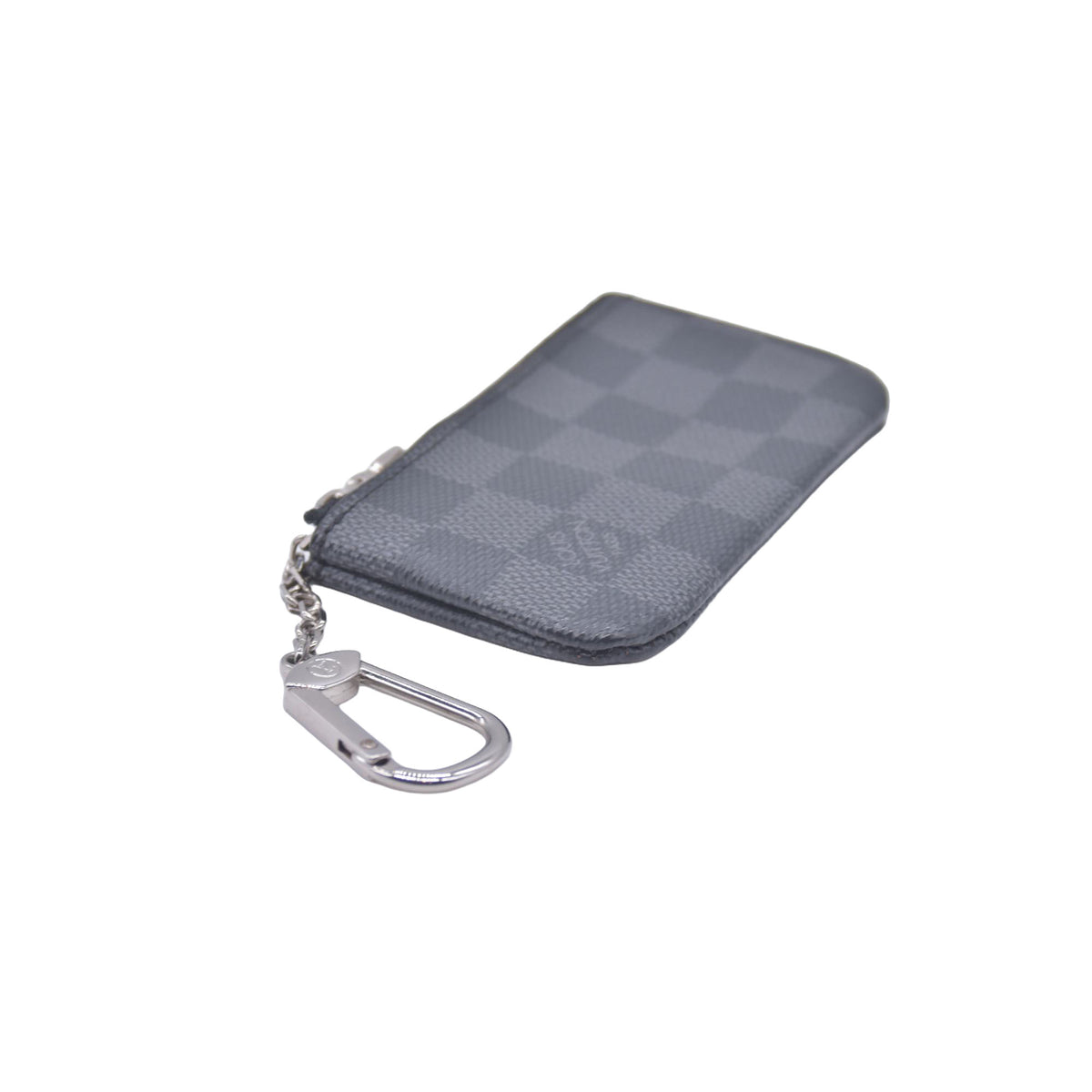 $355 Louis Vuitton  Damier Graphite Canvas Pochette Cles Key Pouch CONSIGNMENT