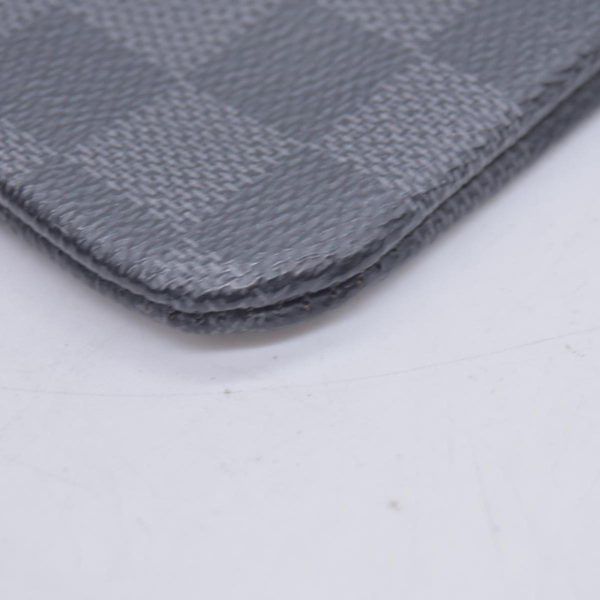 $355 Louis Vuitton  Damier Graphite Canvas Pochette Cles Key Pouch CONSIGNMENT