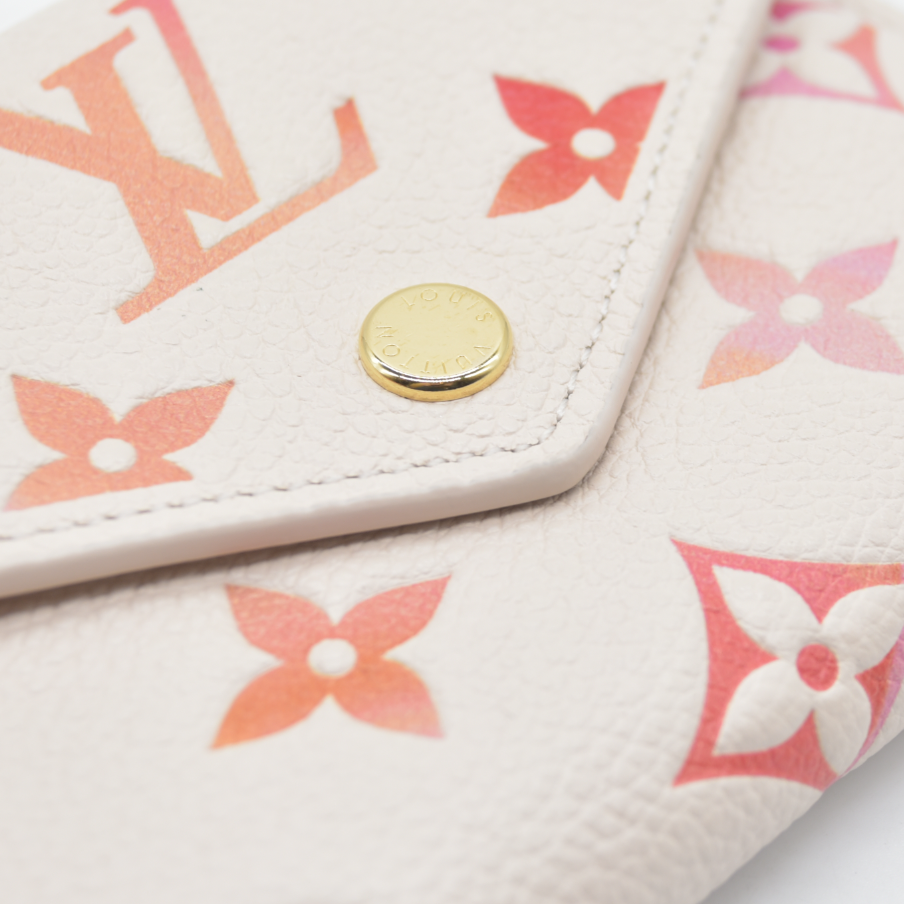 $840 Louis Vuitton Empreinte Victorine Wallet Sunrise Aquarelle 2024