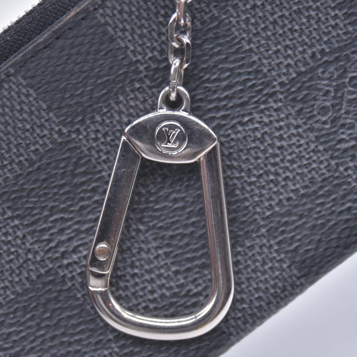 $355 Louis Vuitton  Damier Graphite Canvas Pochette Cles Key Pouch CONSIGNMENT