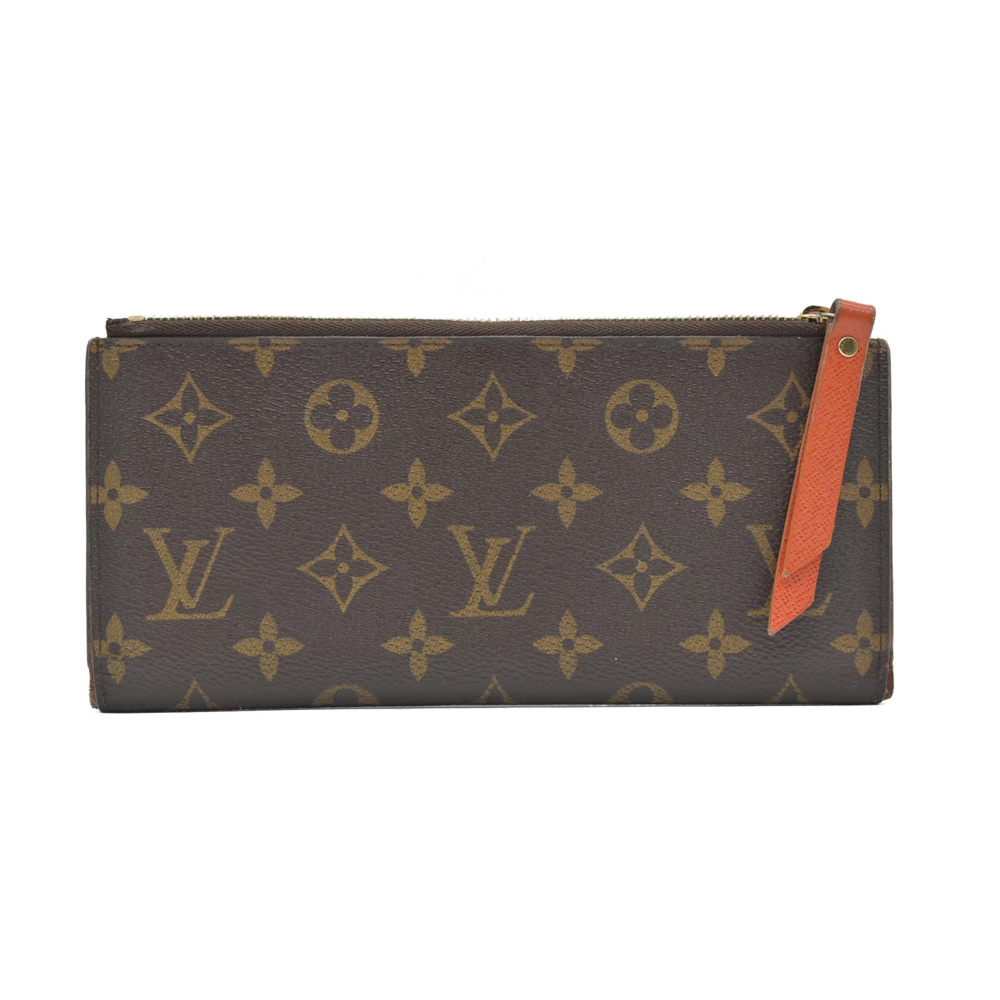 $735 2015 Louis Vuitton Monogram Adele Wallet Coquelicot TN3155 CONSIGNMENT