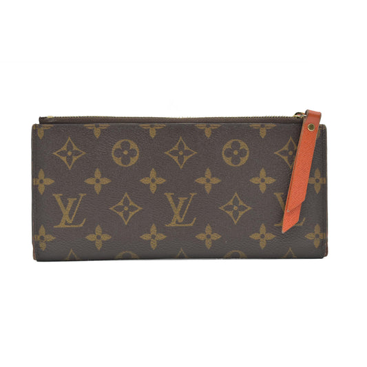 $735 2015 Louis Vuitton Monogram Adele Wallet Coquelicot TN3155 CONSIGNMENT
