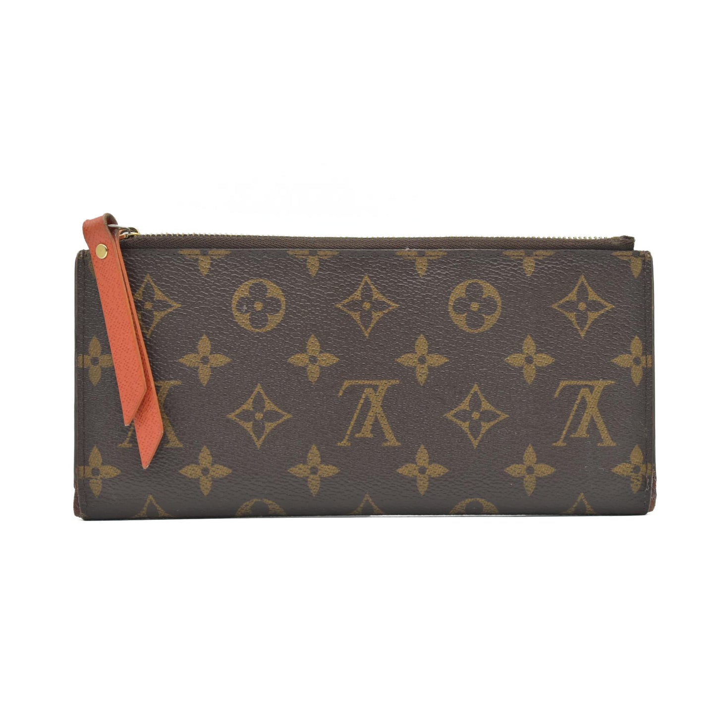 $735 2015 Louis Vuitton Monogram Adele Wallet Coquelicot TN3155 CONSIGNMENT