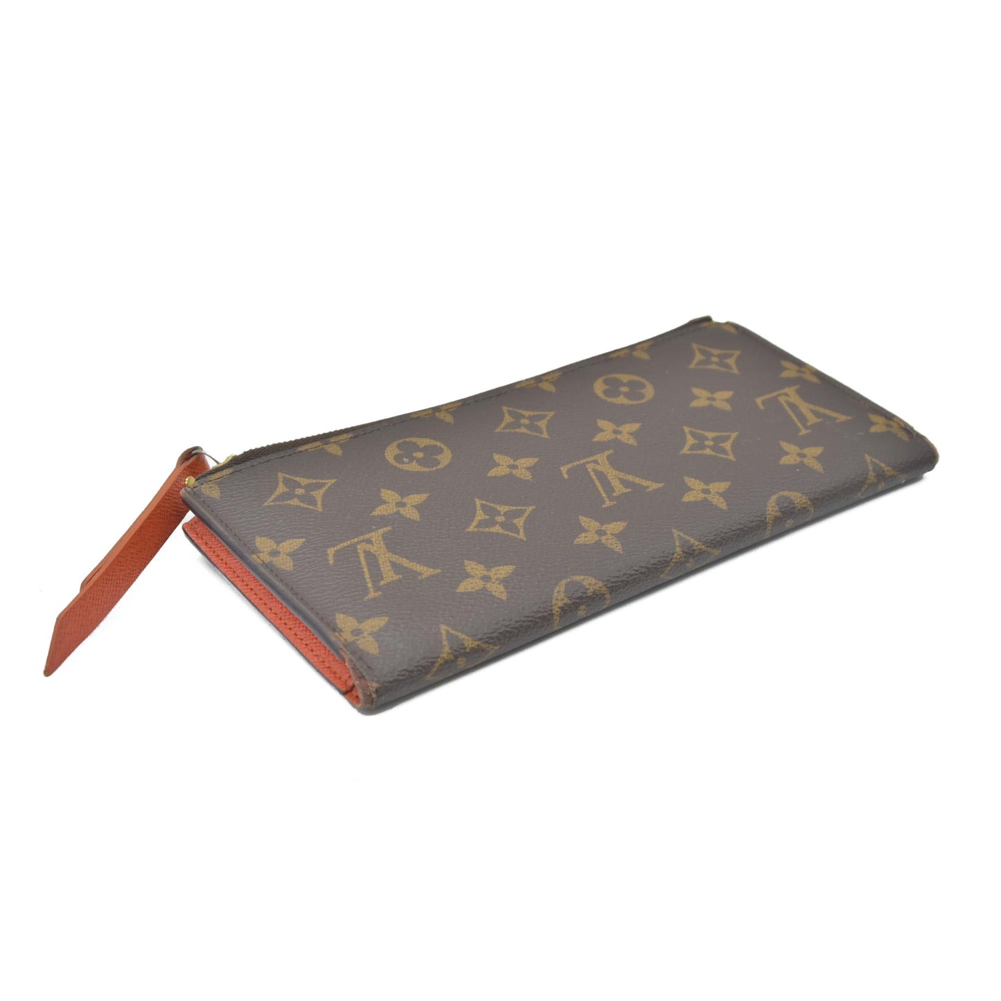 $735 2015 Louis Vuitton Monogram Adele Wallet Coquelicot TN3155 CONSIGNMENT