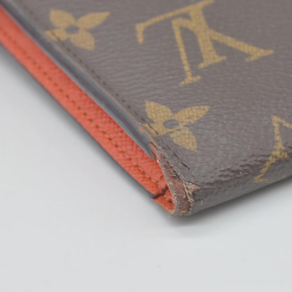 $735 2015 Louis Vuitton Monogram Adele Wallet Coquelicot TN3155 CONSIGNMENT