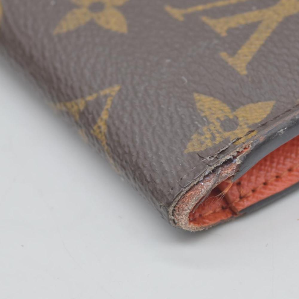 $735 2015 Louis Vuitton Monogram Adele Wallet Coquelicot TN3155 CONSIGNMENT