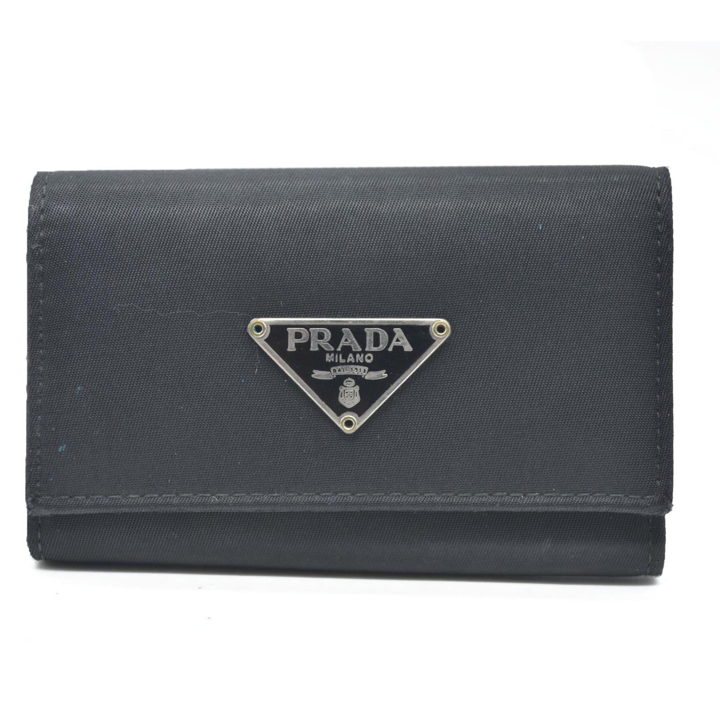 Prada Black Saffiano Leather Key Case Holder