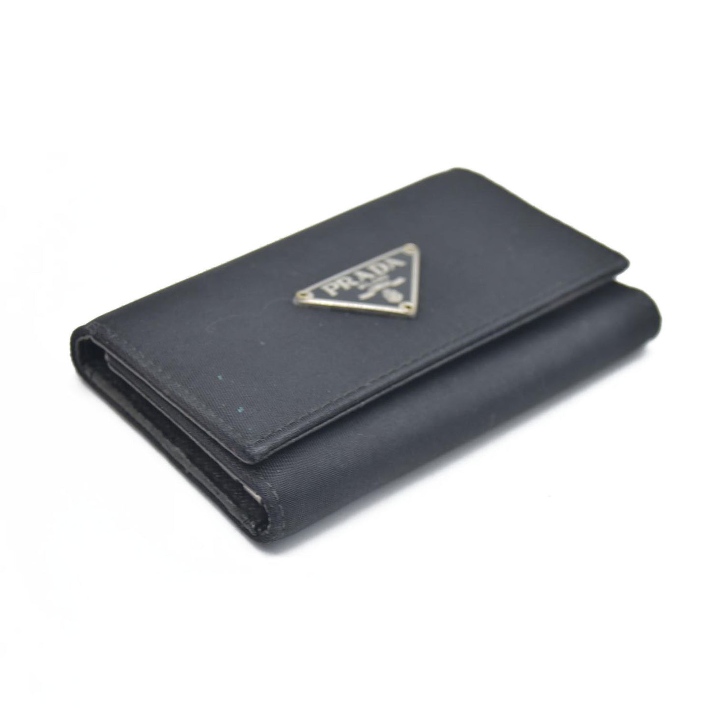 Prada Black Saffiano Leather Key Case Holder