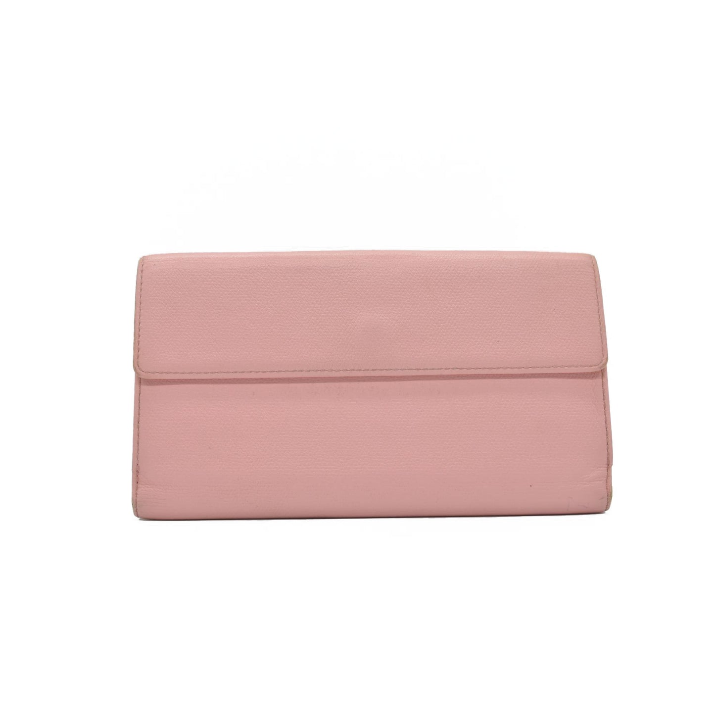 $1075 Chanel 2004 Grained Calfskin CC Button Long Wallet Pink CONSIGNMENT