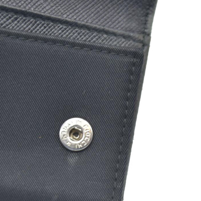 Prada Black Saffiano Leather Key Case Holder