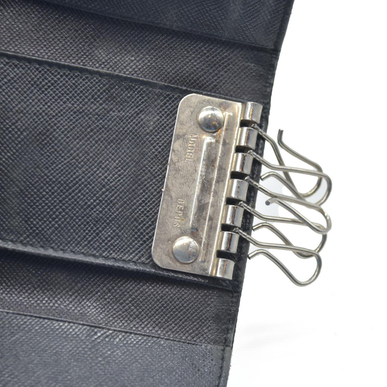 Prada Black Saffiano Leather Key Case Holder