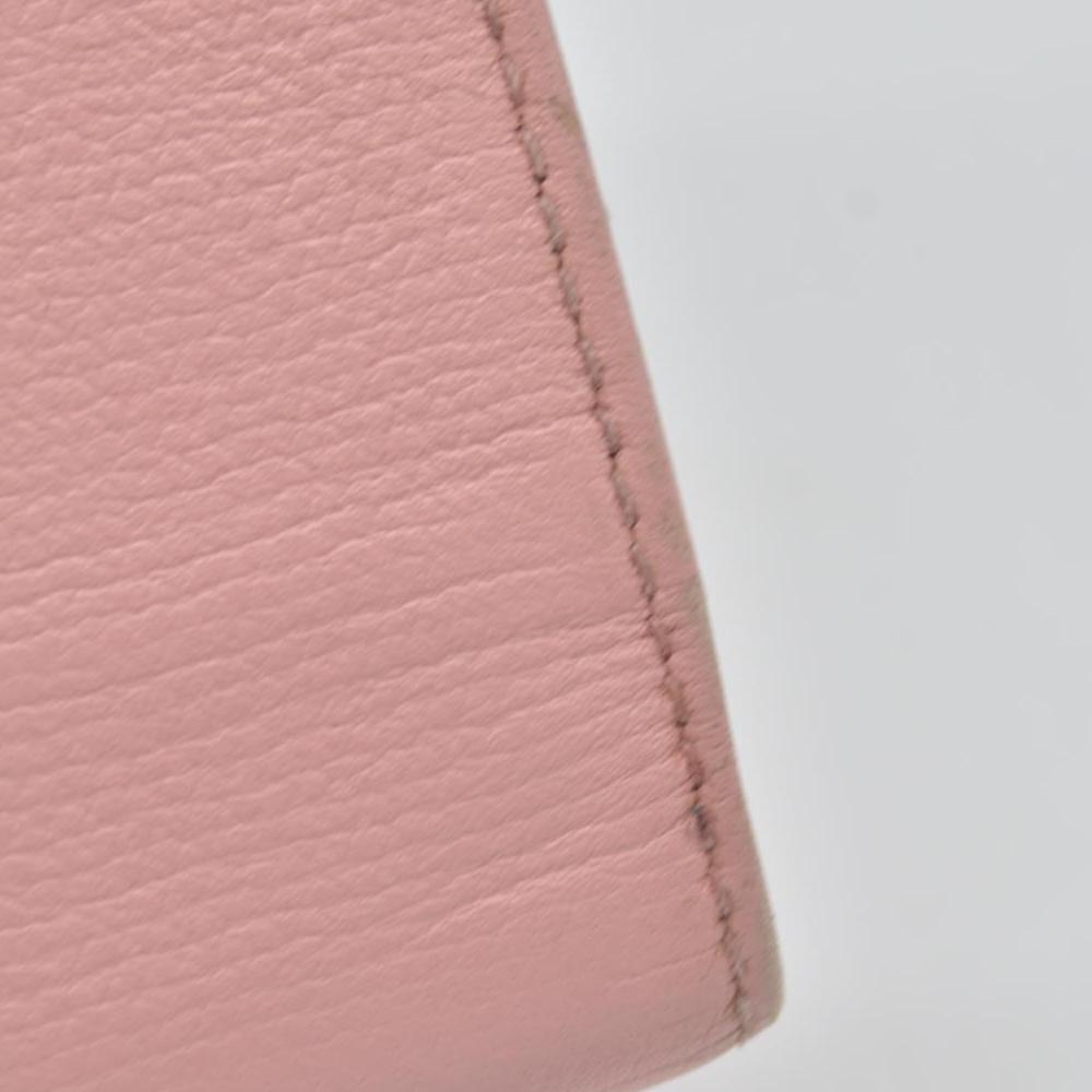 $1075 Chanel 2004 Grained Calfskin CC Button Long Wallet Pink CONSIGNMENT