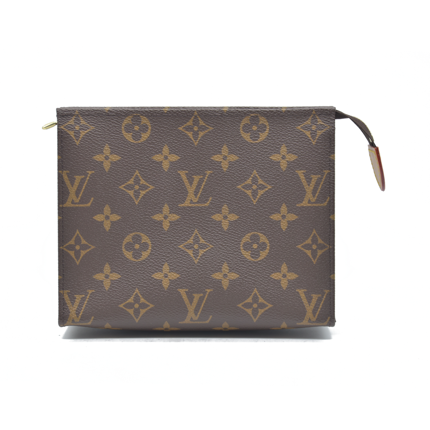 $885 Louis Vuitton  Monogram Toiletry Pouch 19 Red RFID