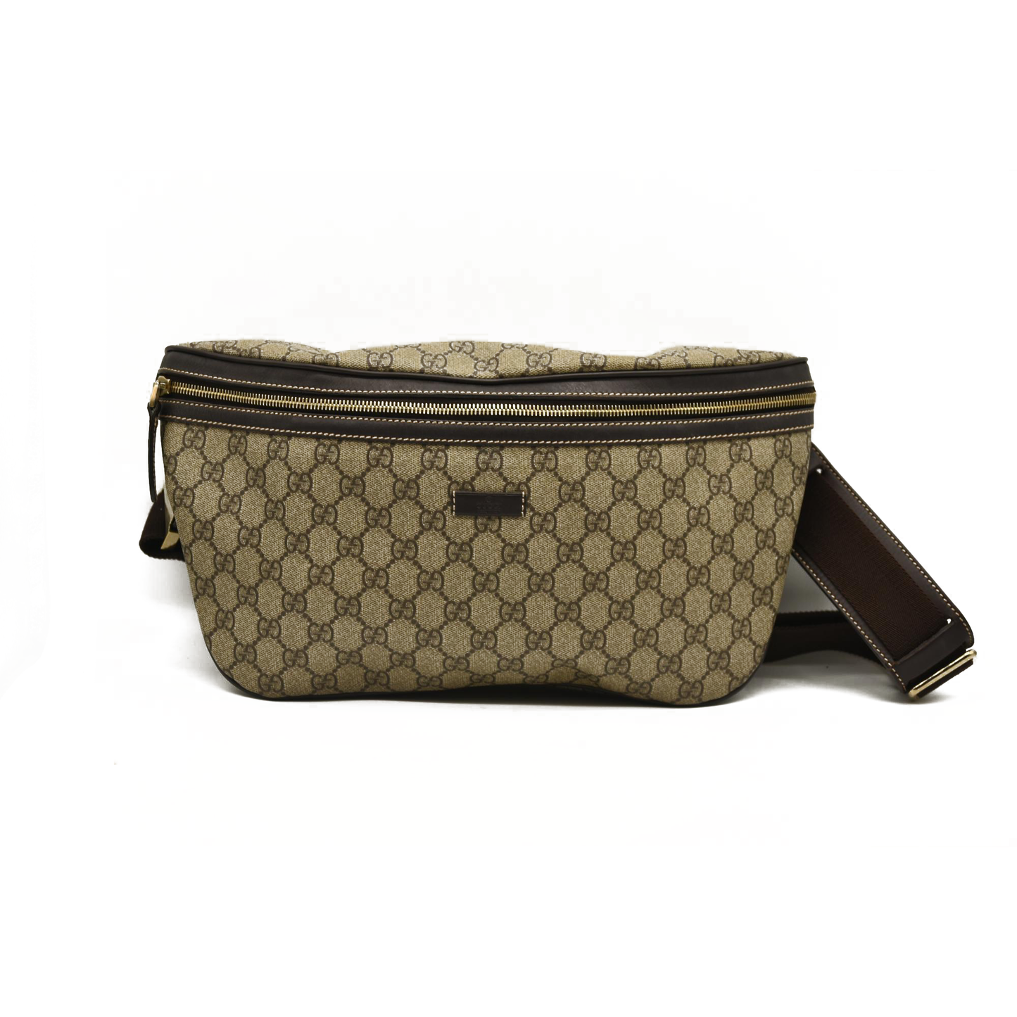 Gucci  GG Plus Monogram Belt Bag Dark Brown