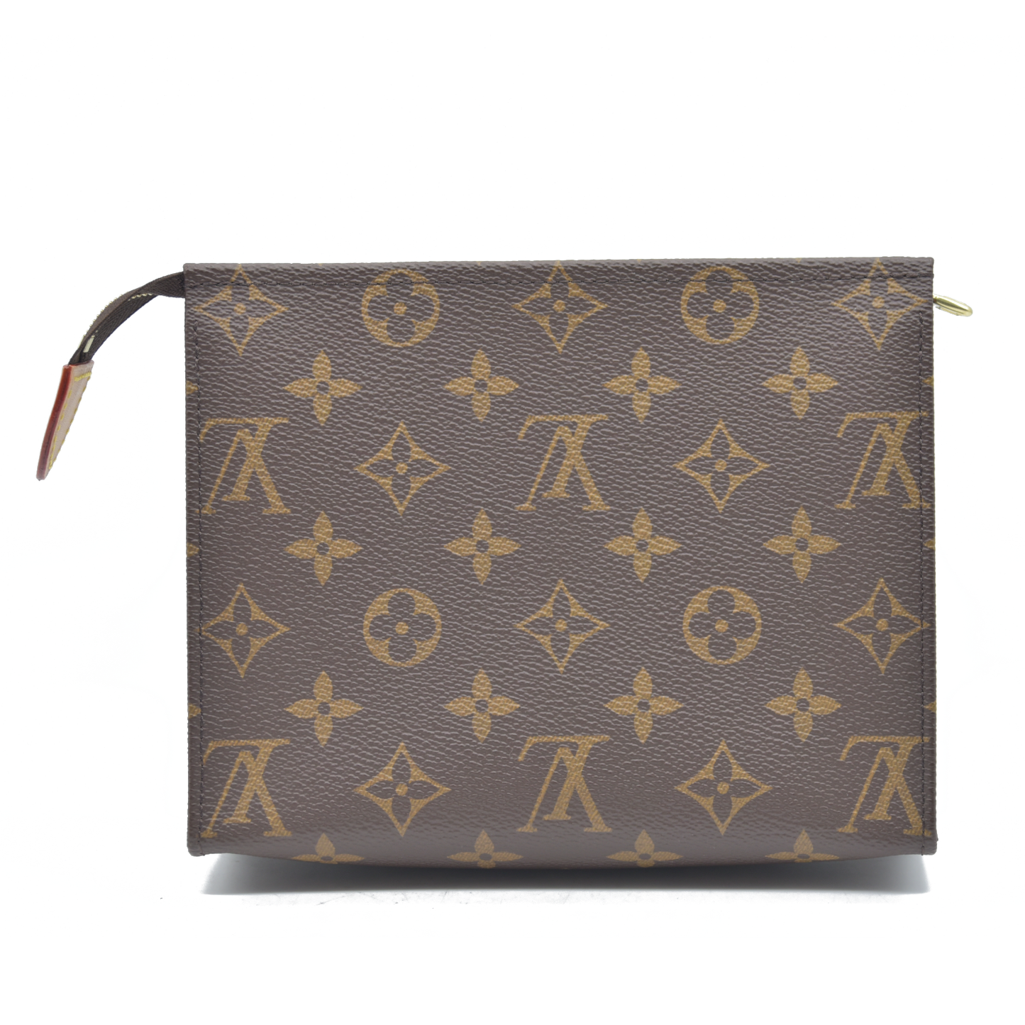 $885 Louis Vuitton  Monogram Toiletry Pouch 19 Red RFID
