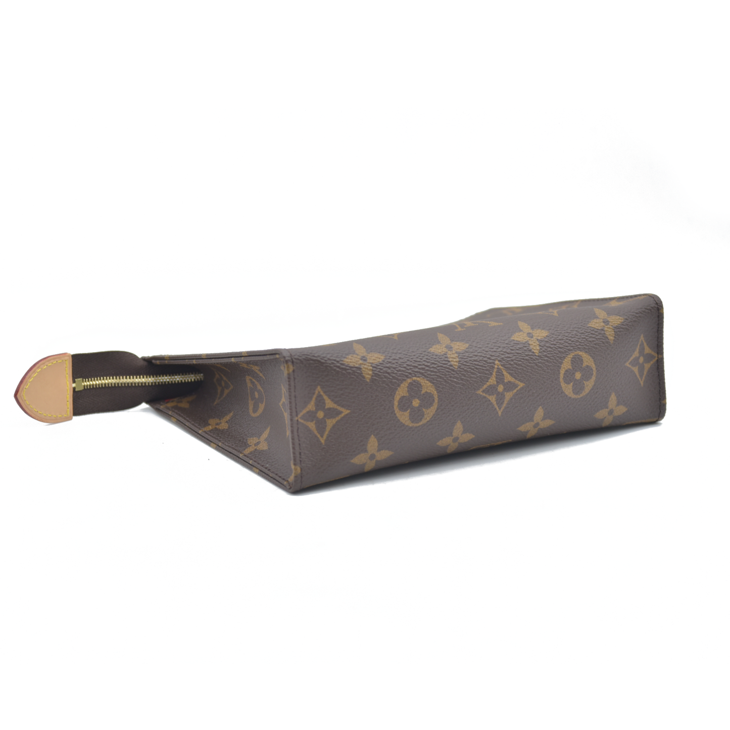 $885 Louis Vuitton  Monogram Toiletry Pouch 19 Red RFID