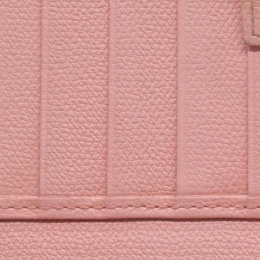 $1075 Chanel 2004 Grained Calfskin CC Button Long Wallet Pink CONSIGNMENT