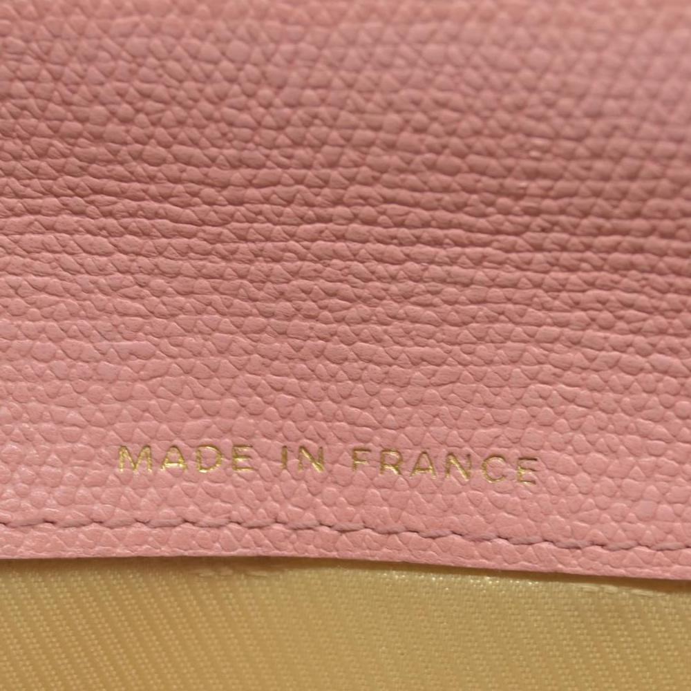 $1075 Chanel 2004 Grained Calfskin CC Button Long Wallet Pink CONSIGNMENT