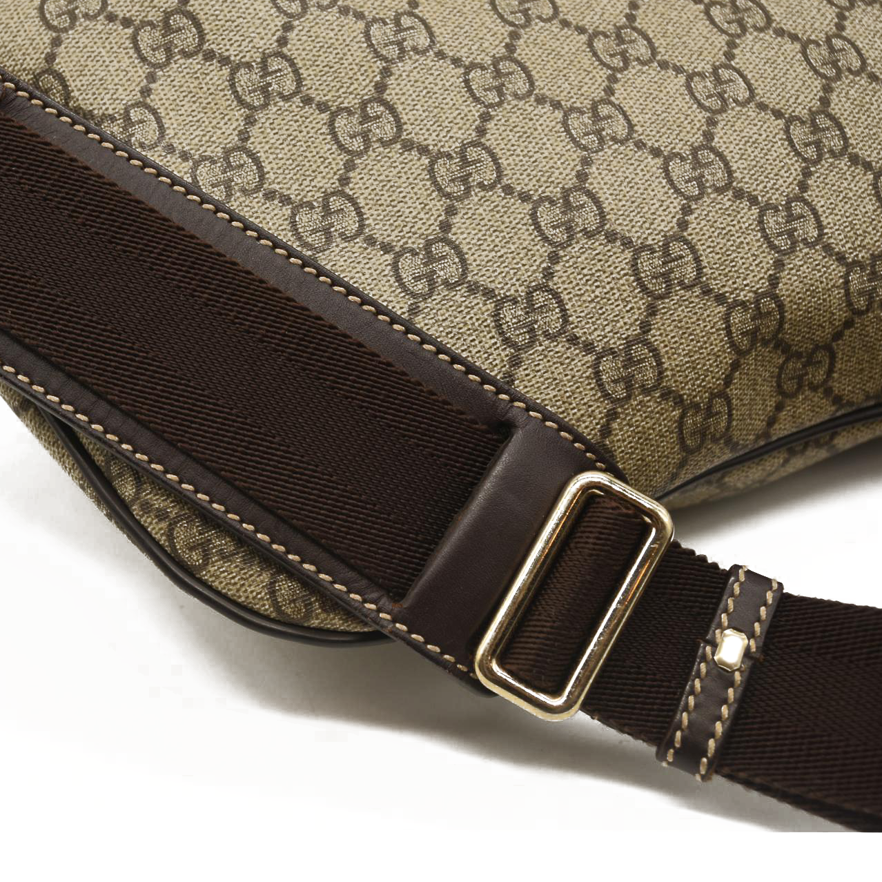 Gucci  GG Plus Monogram Belt Bag Dark Brown