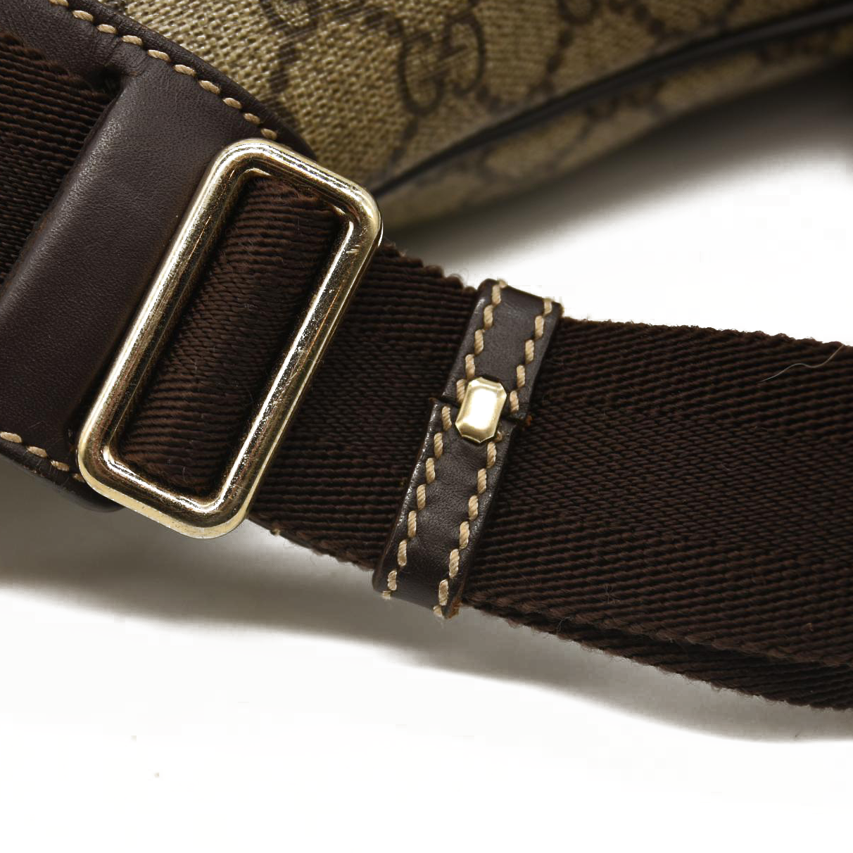 Gucci  GG Plus Monogram Belt Bag Dark Brown