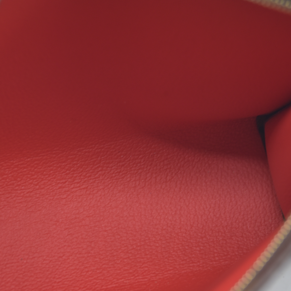 $885 Louis Vuitton  Monogram Toiletry Pouch 19 Red RFID