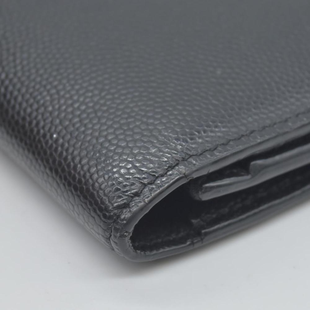 $900 Saint Laurent Leather Continental Wallet CONSIGNMENT