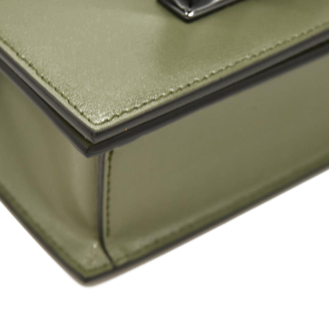 Alexander McQueen  Calfskin Knuckle Skull Crossbody Khaki Green Black