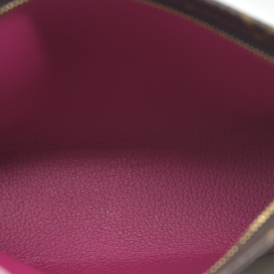 $700 Louis Vuitton  Monogram Toiletry Pouch 15 Fuchsia RFID