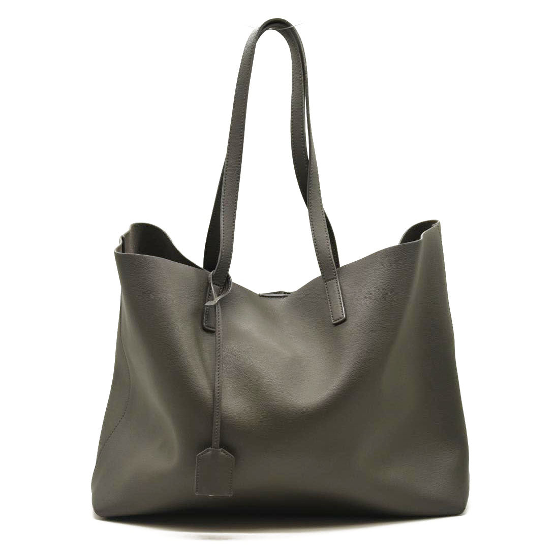 Saint Laurent  SAINT LAURENT Calfskin Shopping Tote Pebble