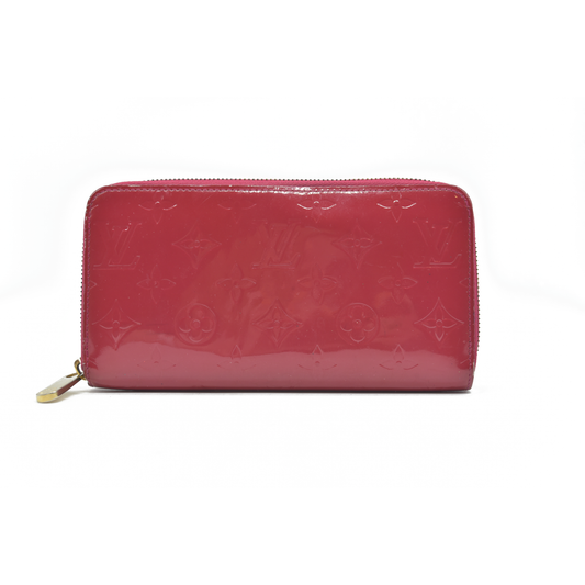 $1030 Louis Vuitton  Vernis Zippy Wallet Pink CA4183