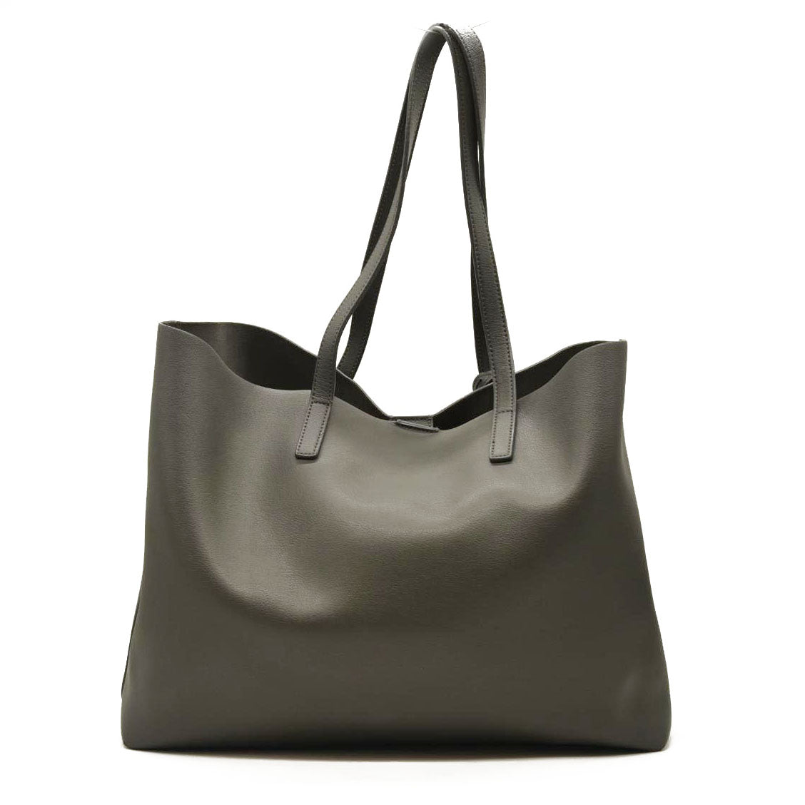 Saint Laurent  SAINT LAURENT Calfskin Shopping Tote Pebble