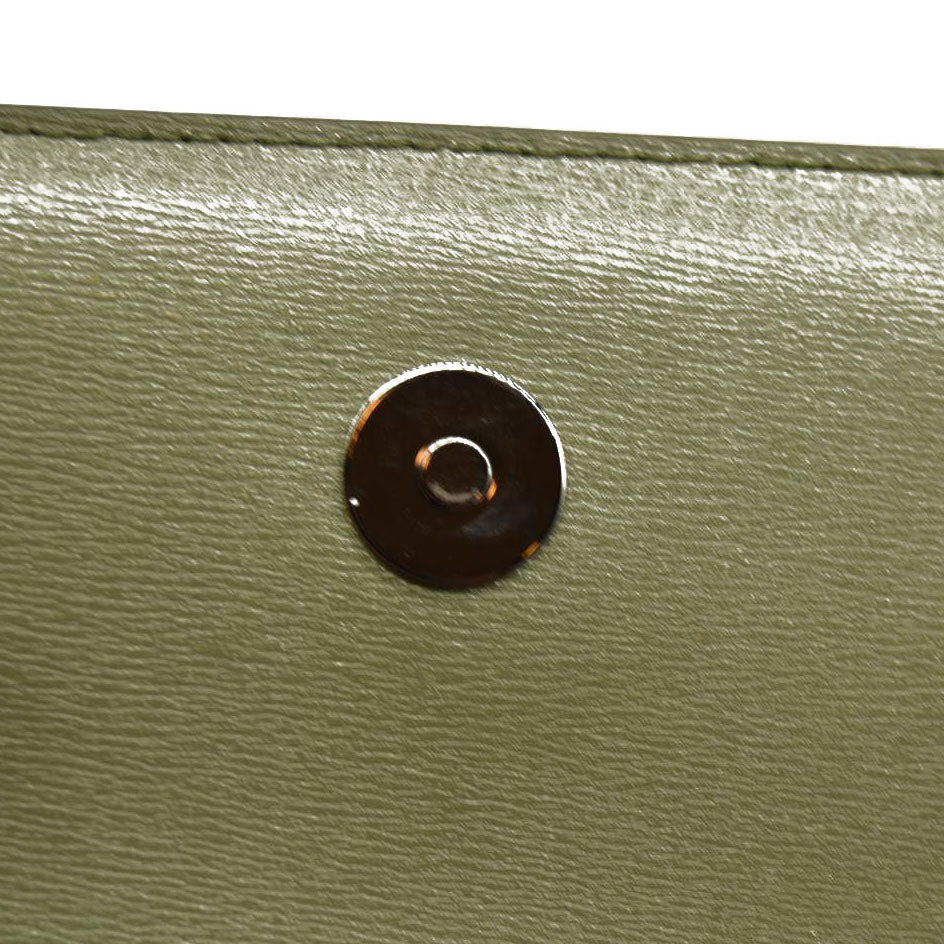 Alexander McQueen  Calfskin Knuckle Skull Crossbody Khaki Green Black