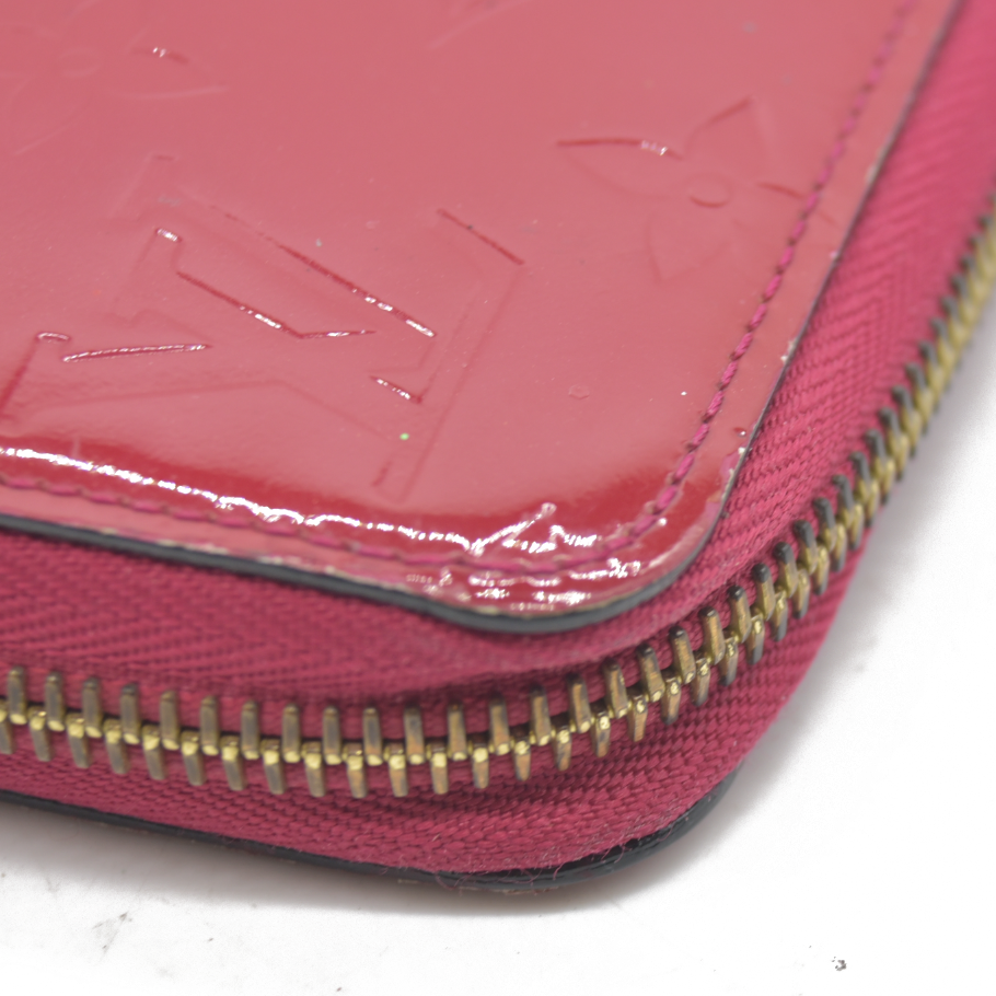 $1030 Louis Vuitton  Vernis Zippy Wallet Pink CA4183