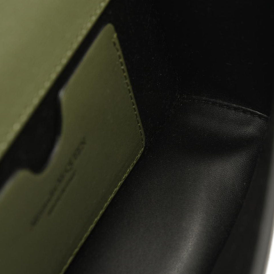 Alexander McQueen  Calfskin Knuckle Skull Crossbody Khaki Green Black