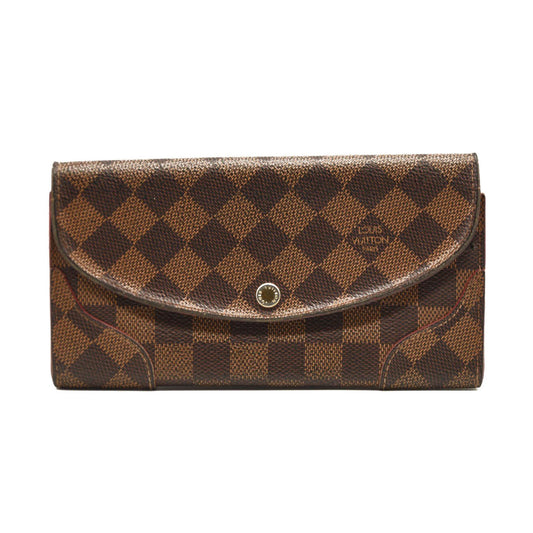 USED Louis Vuitton Damier Ebene Caissa Wallet Cherry