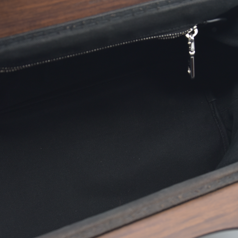Prada Canvas Wood Handle Canapa Logo Satchel 2013