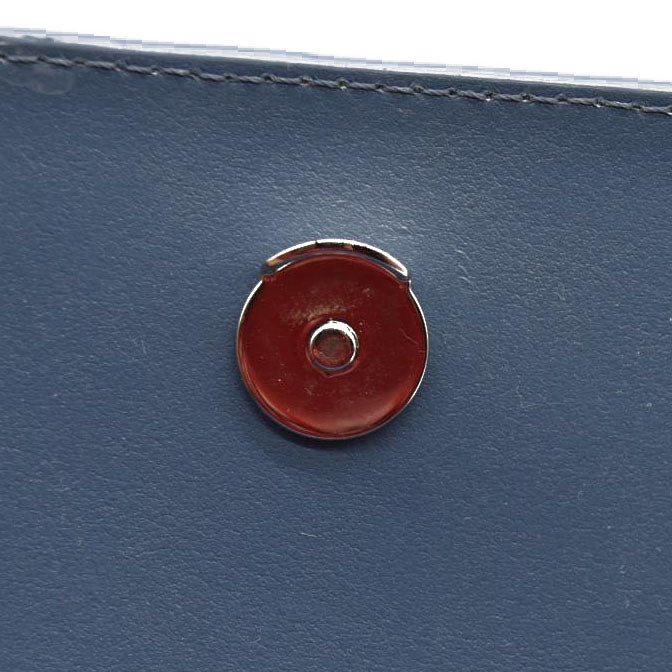 Christian Louboutin Calfskin Spikes Loubinthesky Paloma Clutch Blue Jean