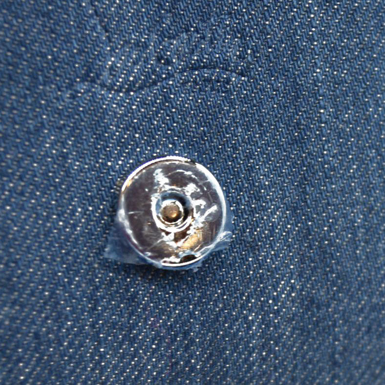 Christian Louboutin Calfskin Spikes Loubinthesky Paloma Clutch Blue Jean