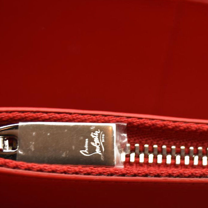 Christian Louboutin Calfskin Spikes Loubinthesky Paloma Clutch Blue Jean