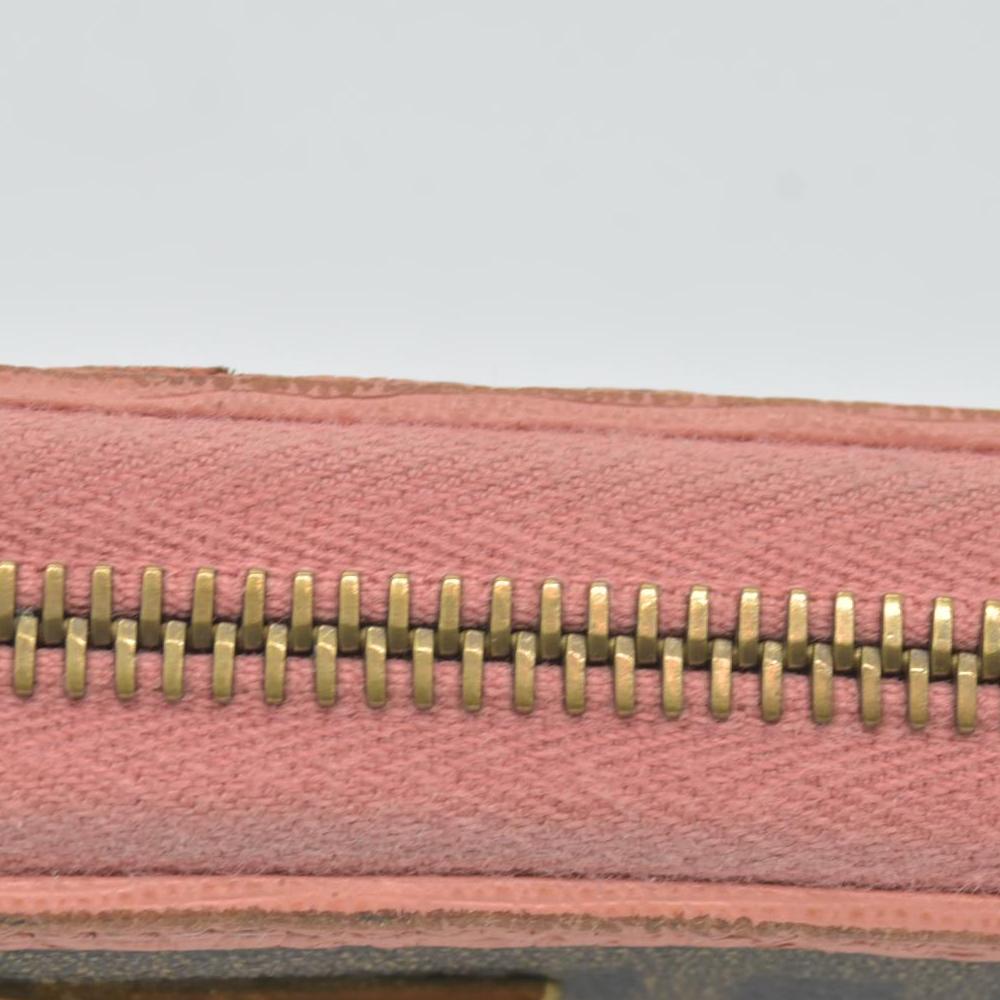 $790 Fendi Zucca Canvas Zip Around Long Wallet Black Brown CONSIGNMENT