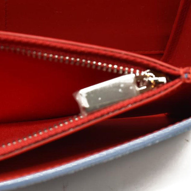 Christian Louboutin Calfskin Spikes Loubinthesky Paloma Clutch Blue Jean