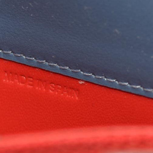 Christian Louboutin Calfskin Spikes Loubinthesky Paloma Clutch Blue Jean