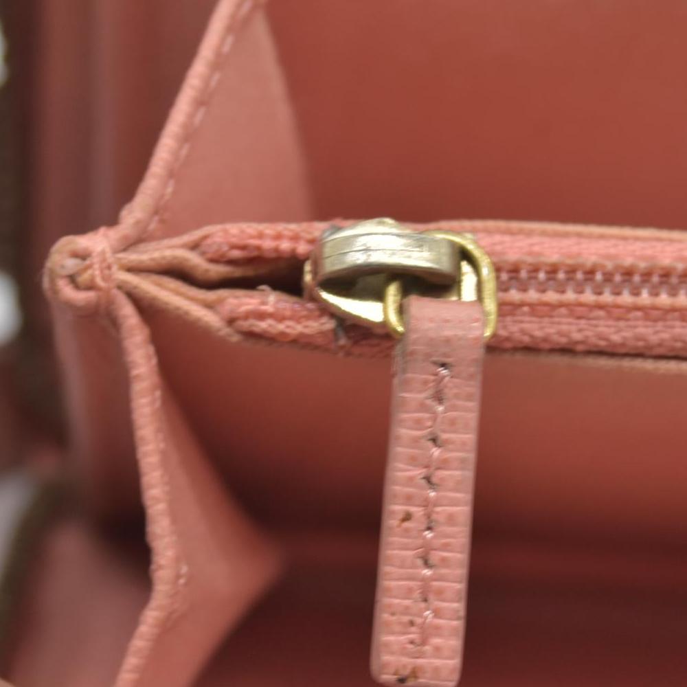 $790 Fendi Zucca Canvas Zip Around Long Wallet Black Brown CONSIGNMENT