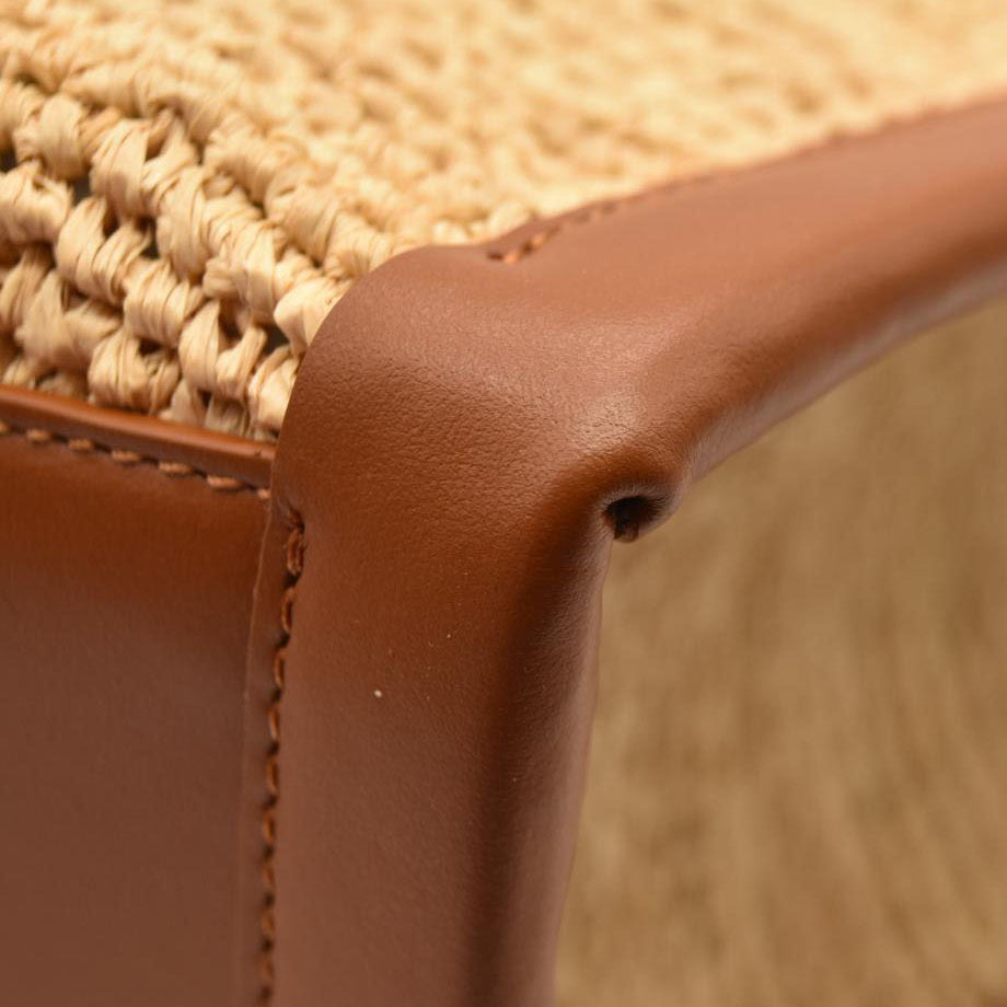 Christian Louboutin Small Raffia Calfskin By My Side Tote Natural Cuoio