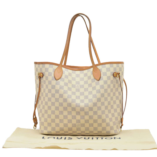 Louis Vuitton  Damier Azur Neo Neverfull MM Rose Ballerine FL1189